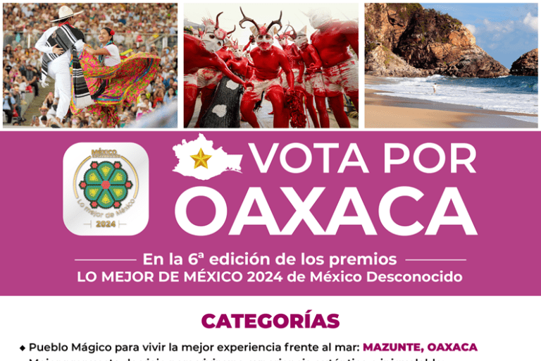 Últimas horas para votar por Oaxaca en Lo Mejor de México 2024