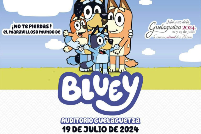 Invitan al espectáculo de Bluey ¡Show en vivo!, en el Auditorio Guelaguetza