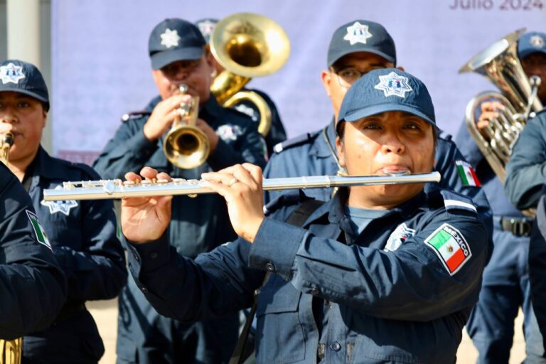 Banda de Música de la Policía Estatal recibe nuevos instrumentos musicales